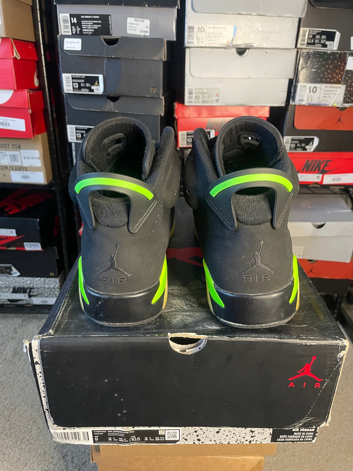Size 9 - Jordan 6 Retro Electric Green 2021