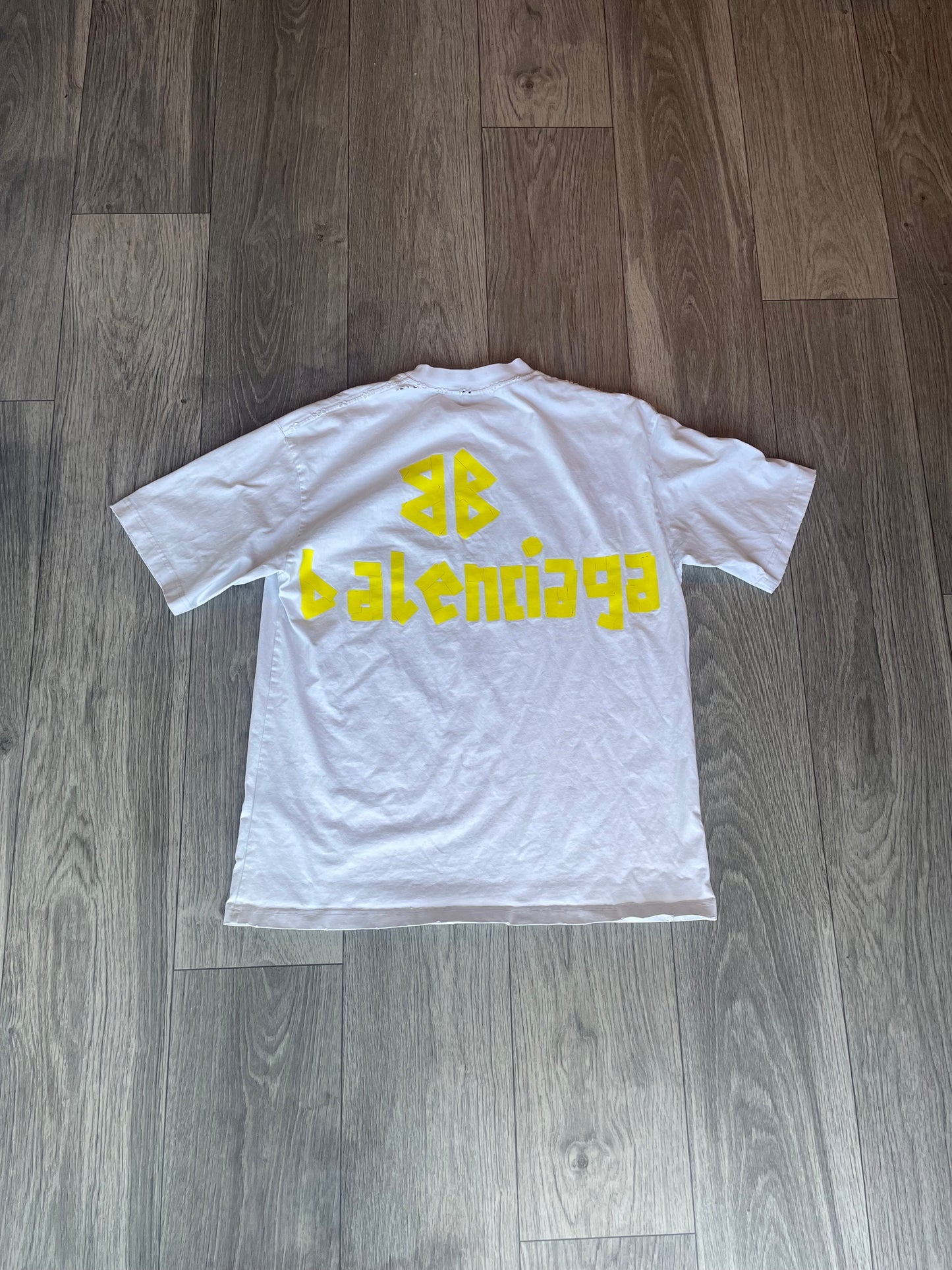 Balenciaga White Tee Size Large