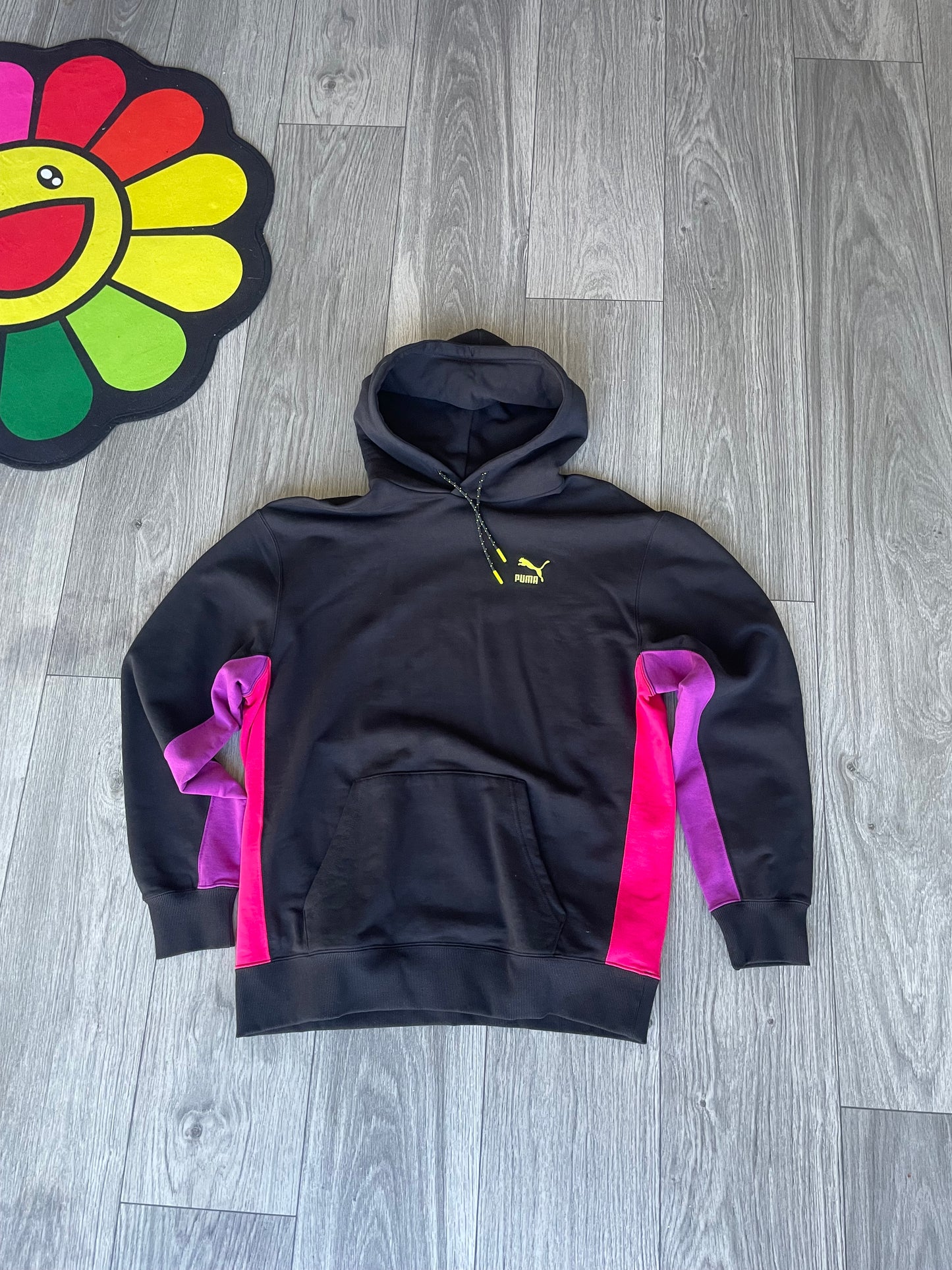 Size Large - PUMA Heather Black Pullover Hoodie Mens