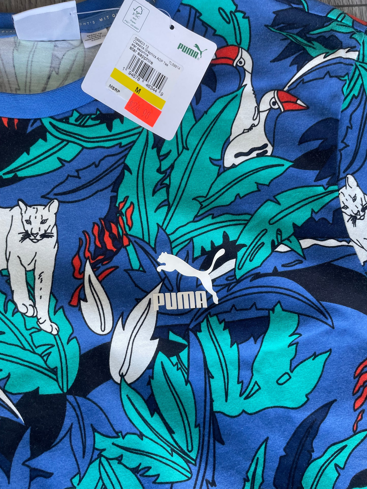 Size Medium - Puma Floral Tee Men's T-Shirt