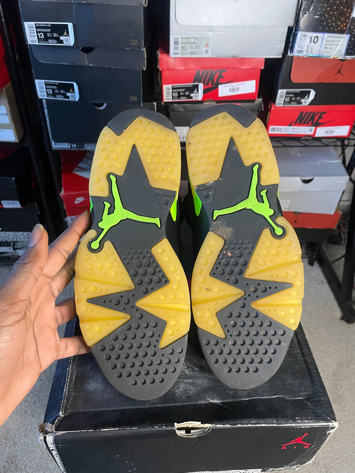 Size 9 - Jordan 6 Retro Electric Green 2021