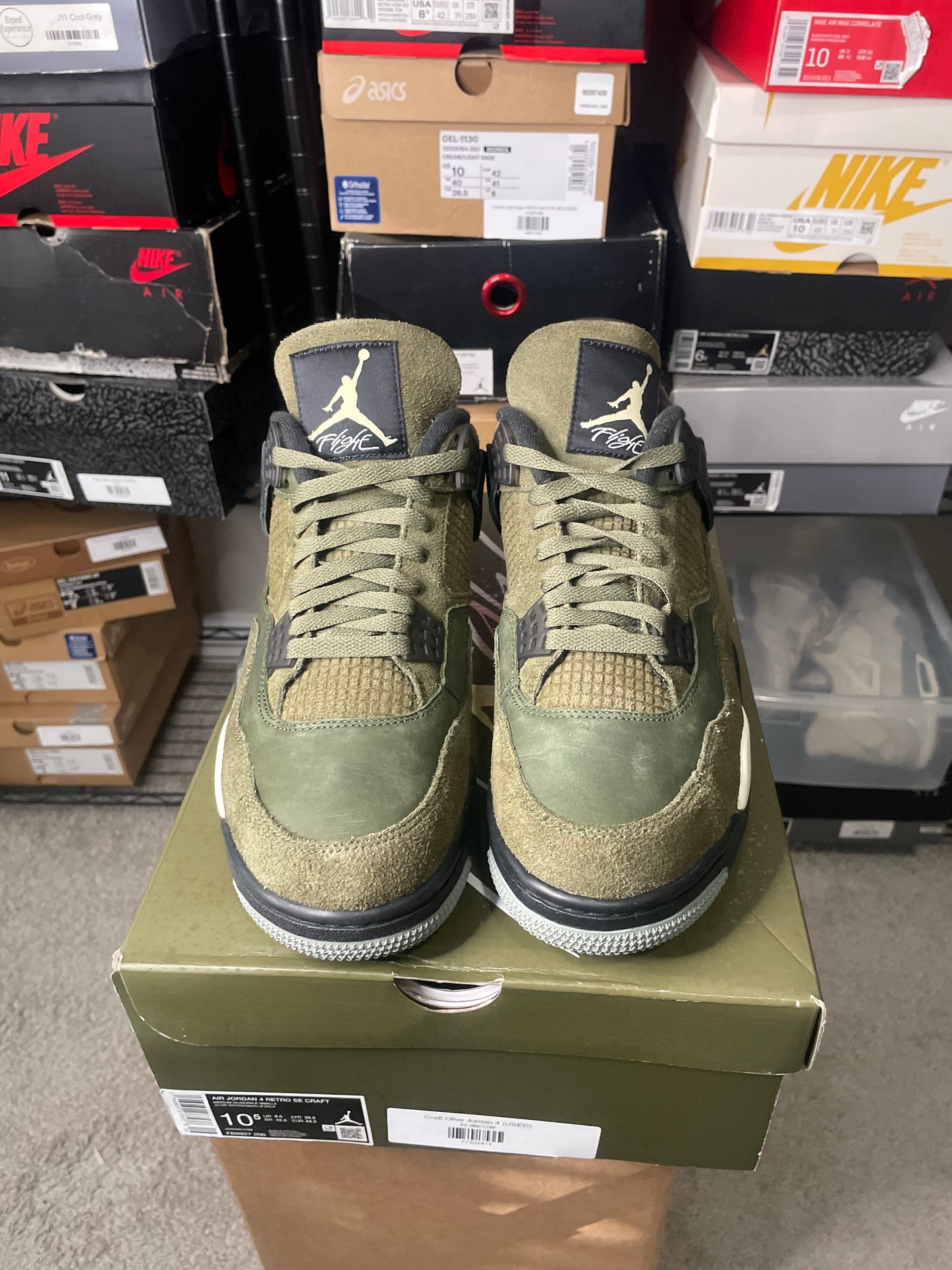 Size 10.5 - AJ 4 Craft Olive