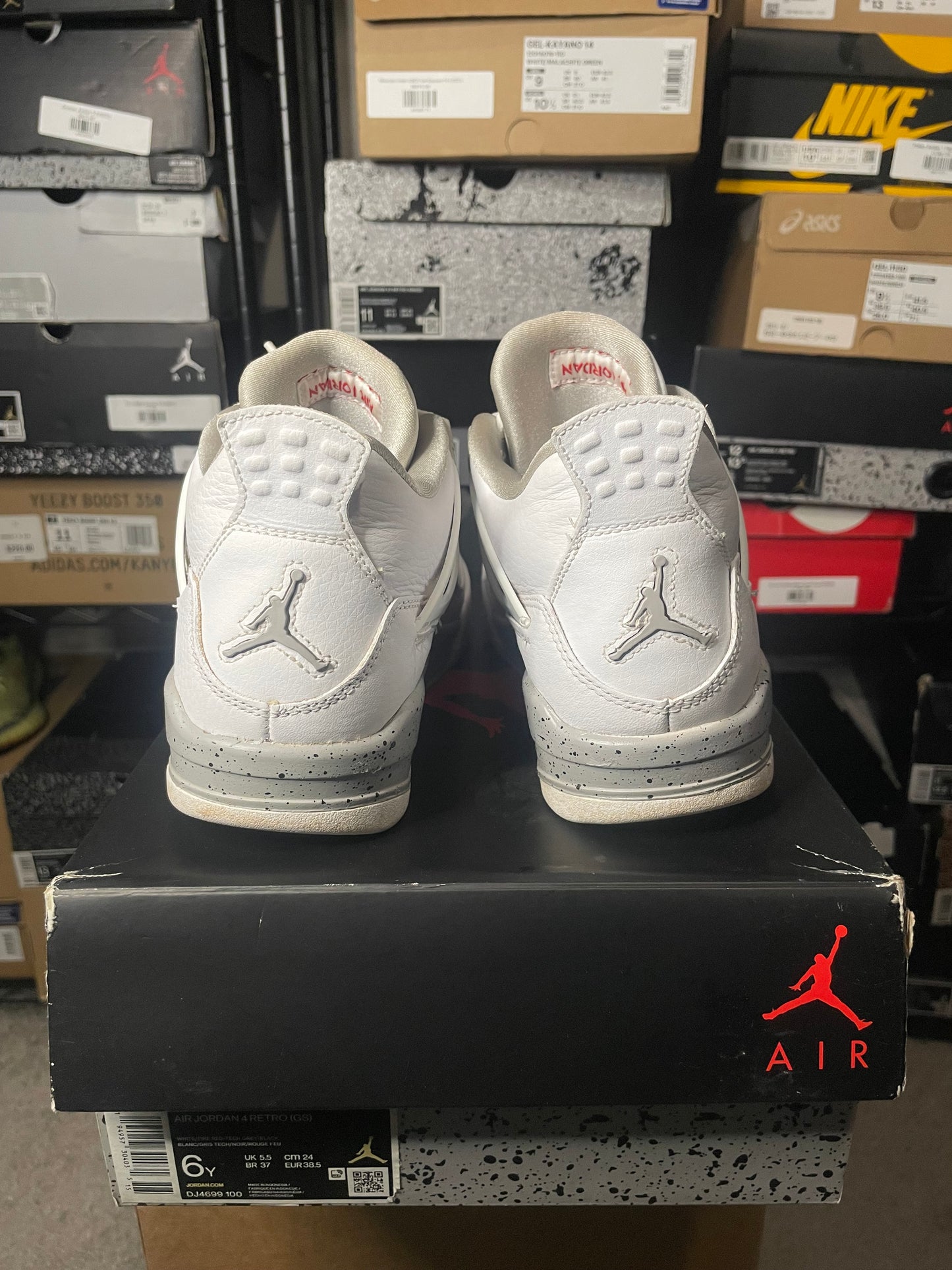 Size 6 - AJ 4 Retro Mid White Oreo