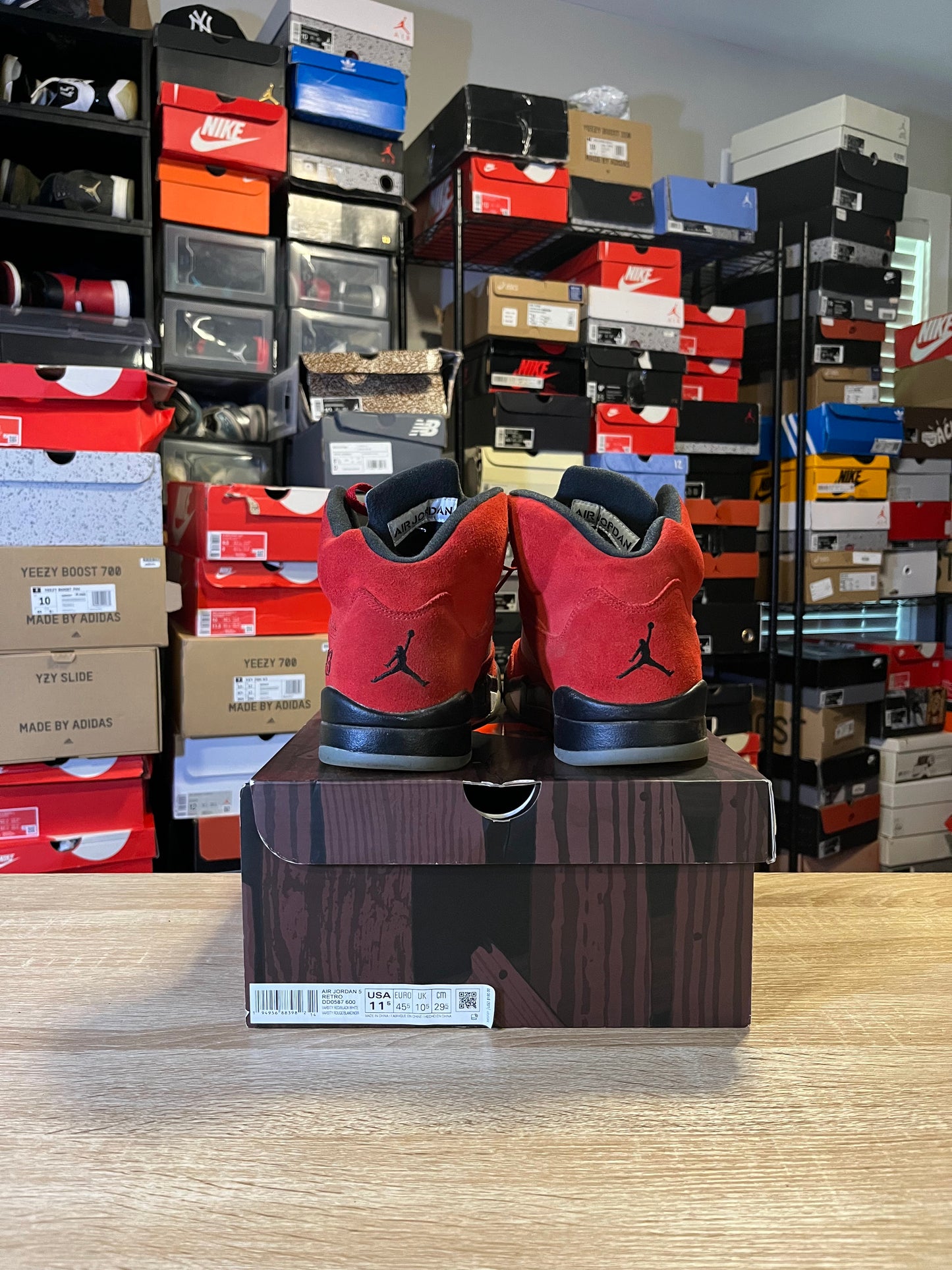 Size 11.5 AJ 5 Raging Bulls