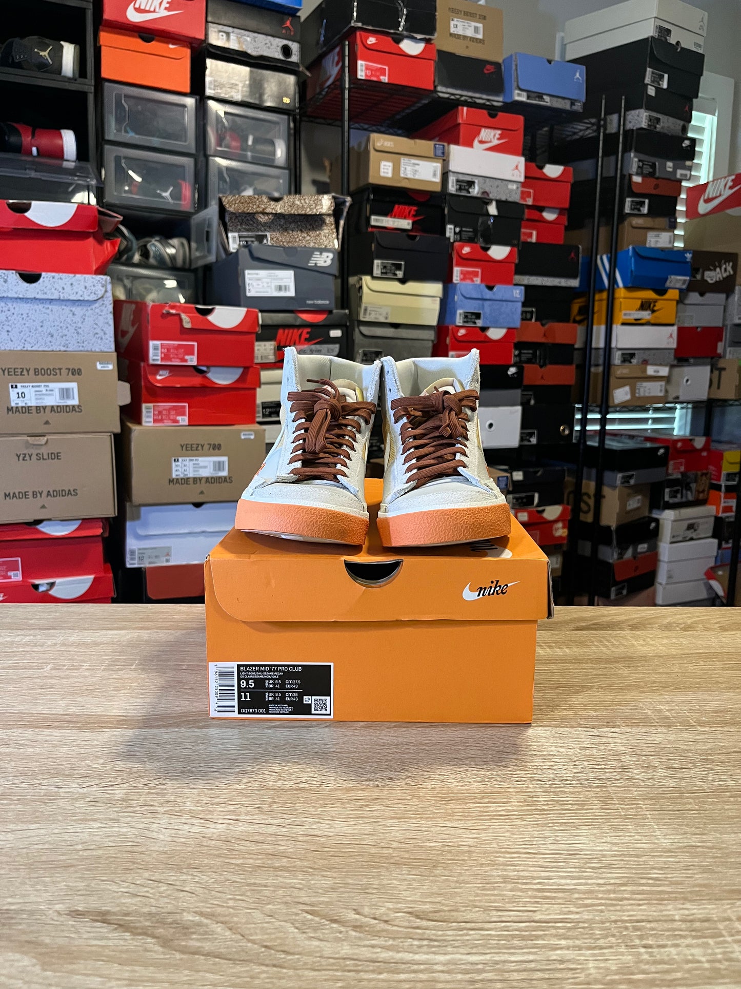 Size 9.5 - Nike Blazer '77 Pro Club Mid Remastered - Pecan