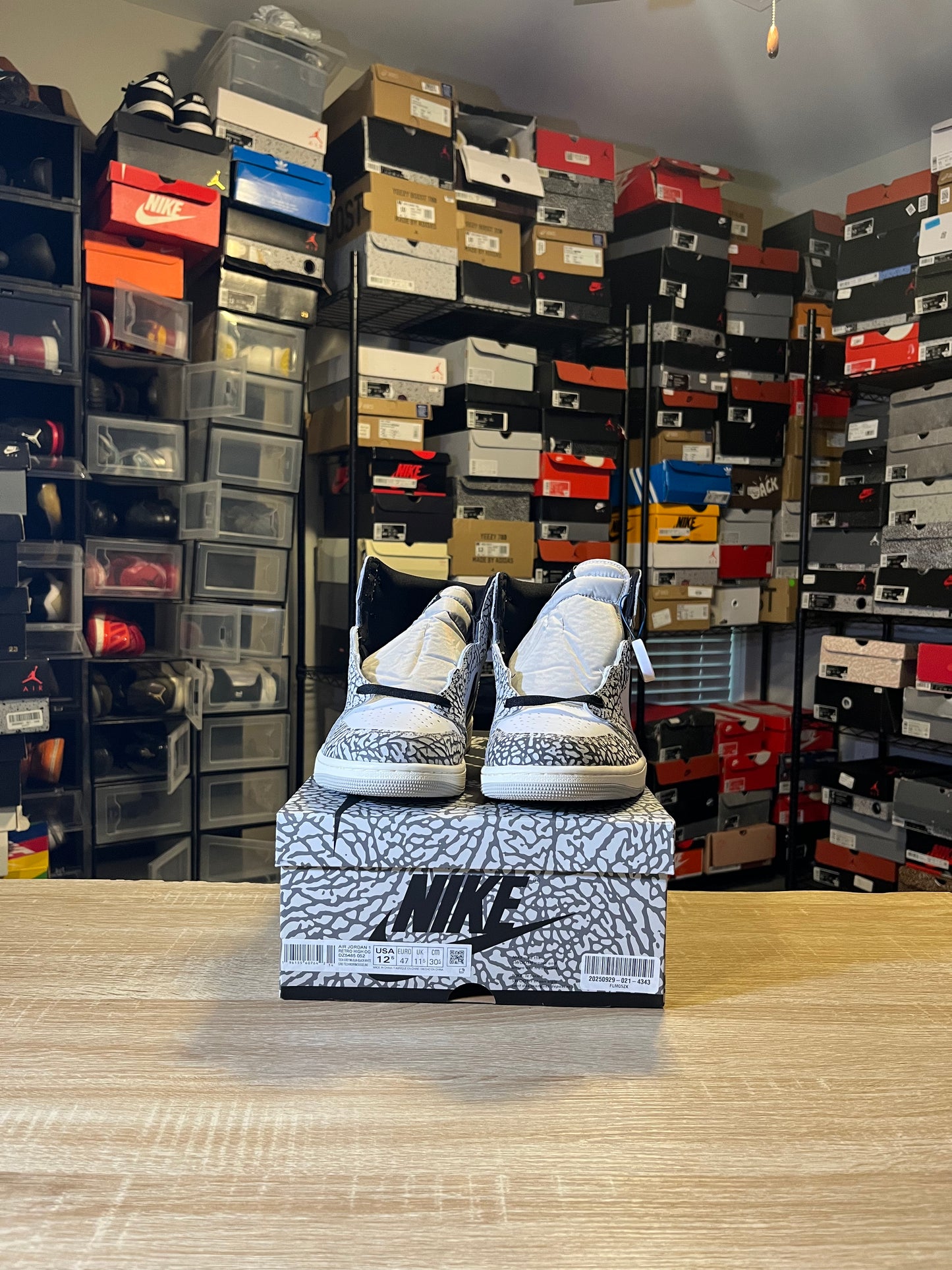 Size 12.5 - AJ 1 White Cement