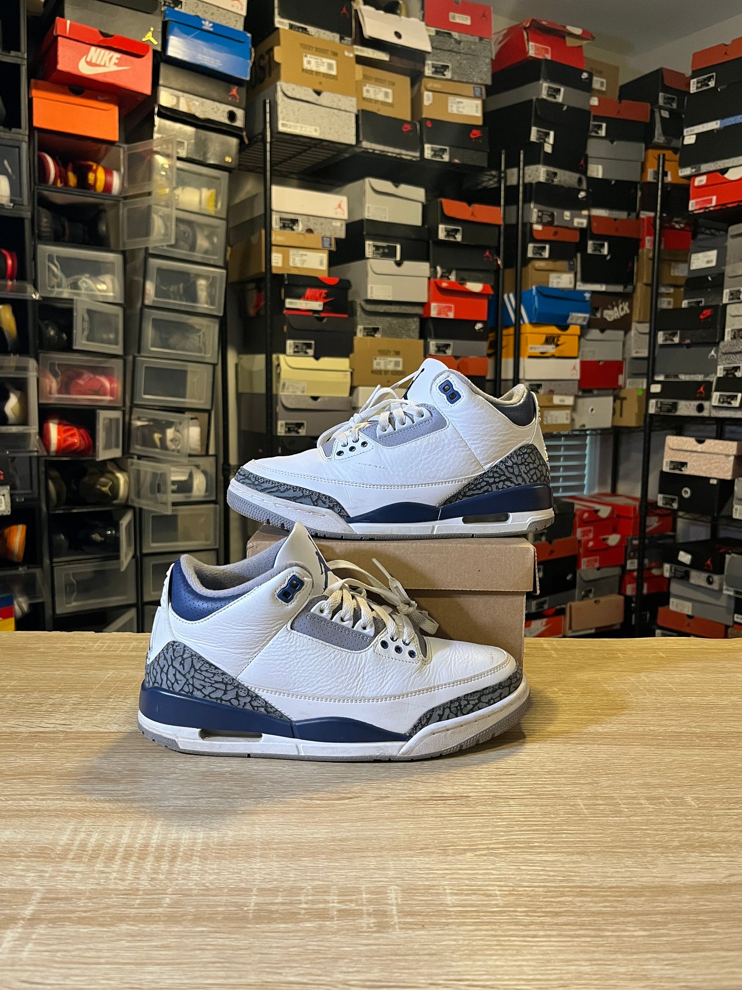 Size 8 - AJ 3 Midnight Navy