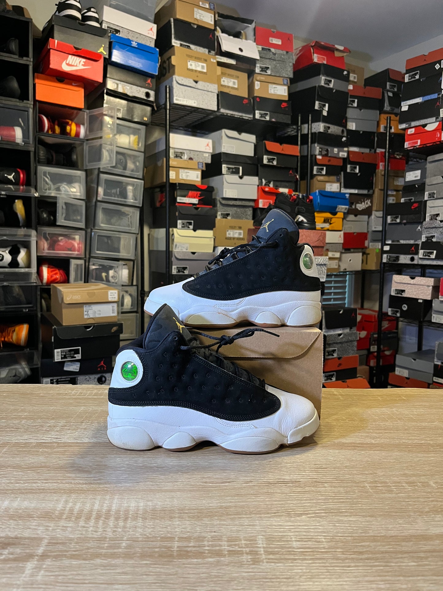 Size 6.5Y - AJ 13 Black White Gum