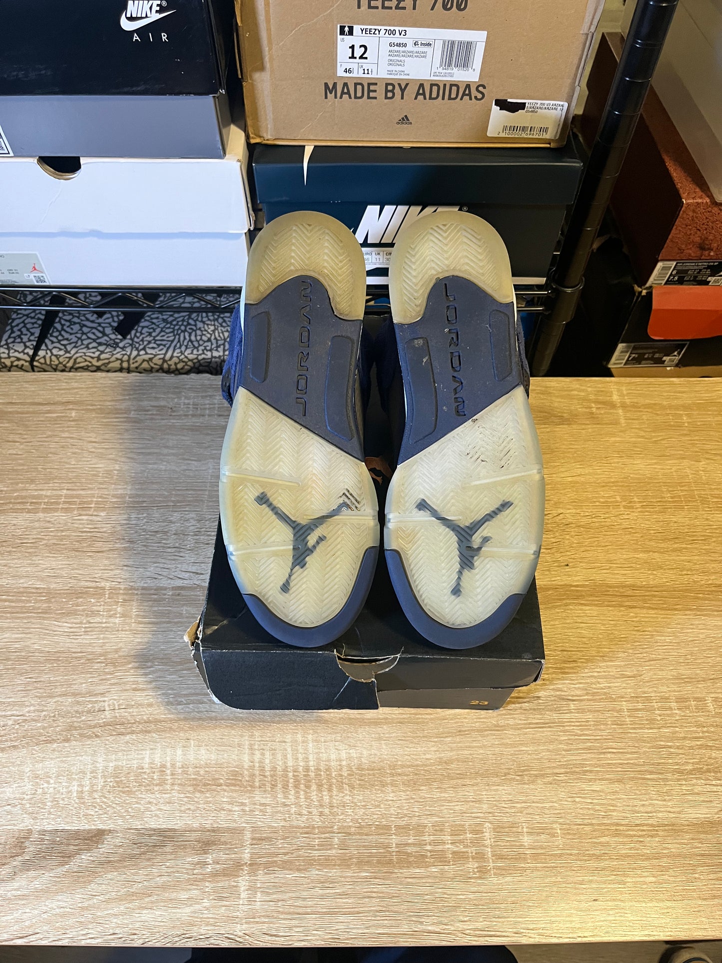 Size 7Y - AJ 5 Midnight Navy