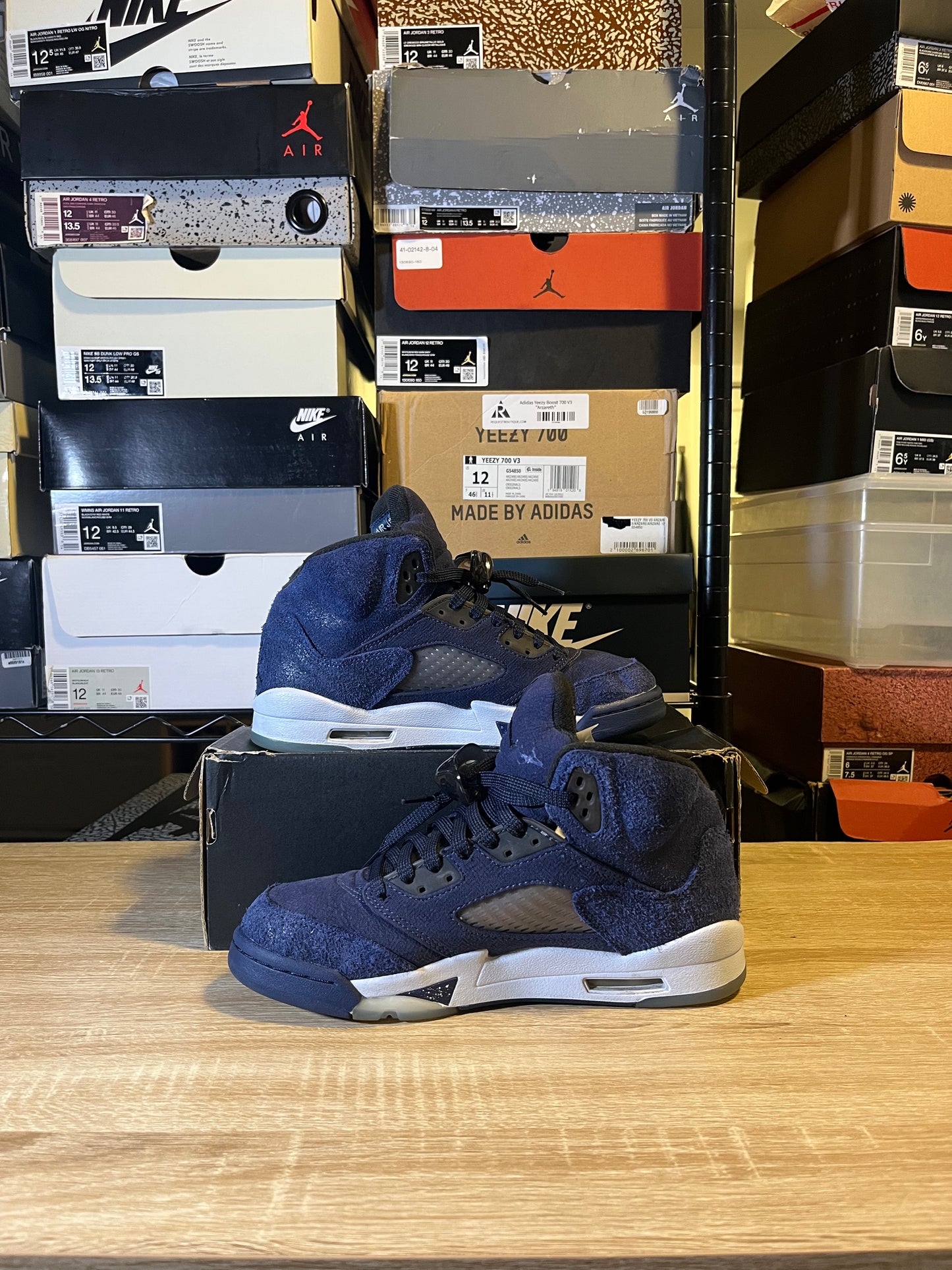Size 7Y - AJ 5 Midnight Navy