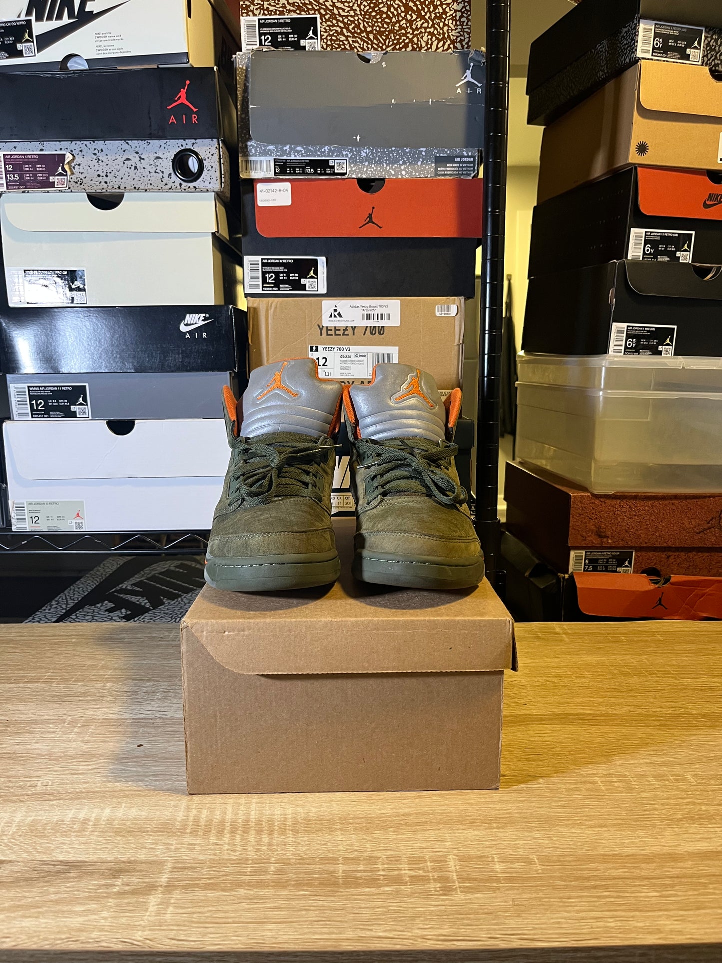 Size 8.5 - AJ 5 Olive