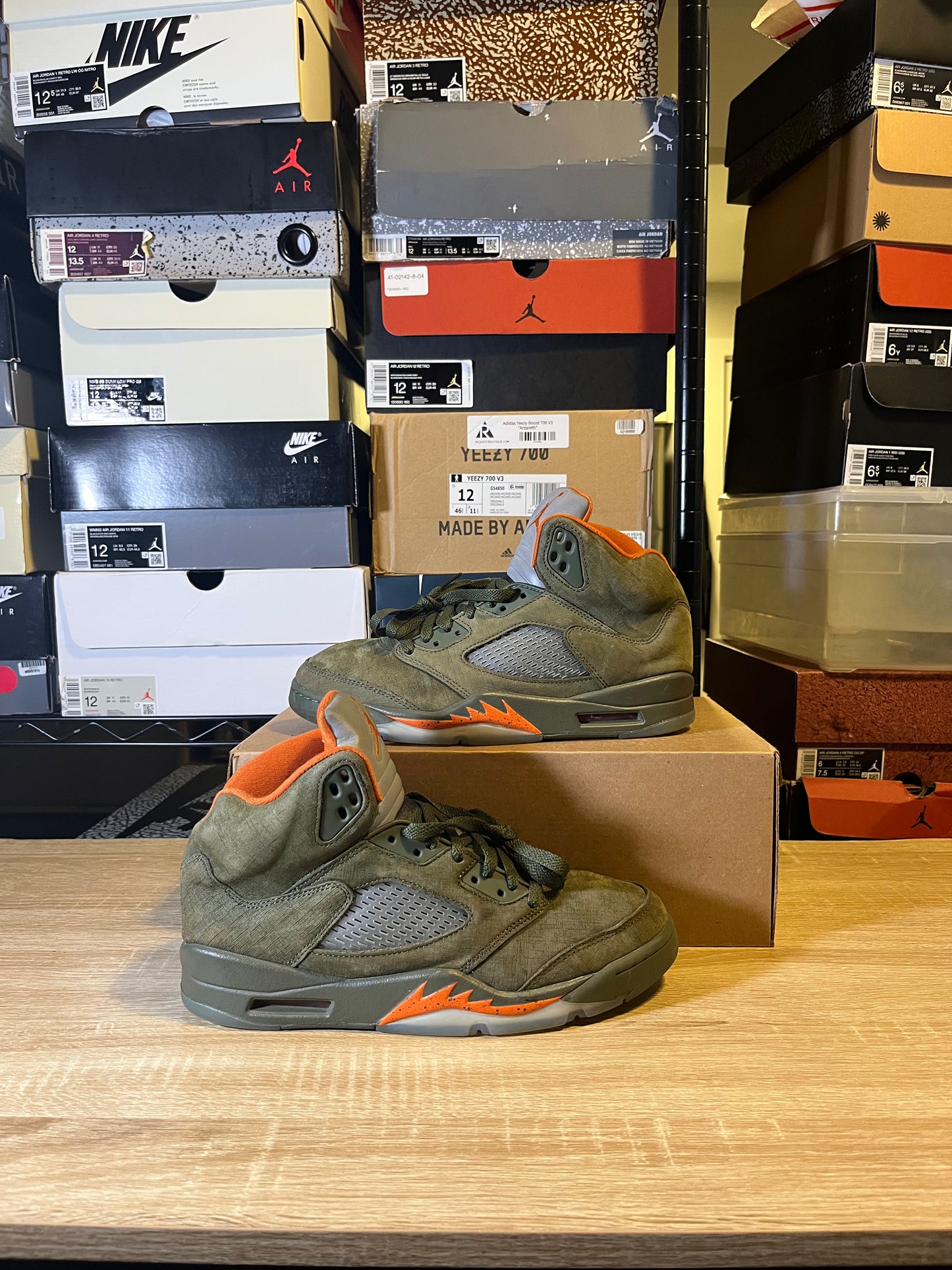 Size 8.5 - AJ 5 Olive