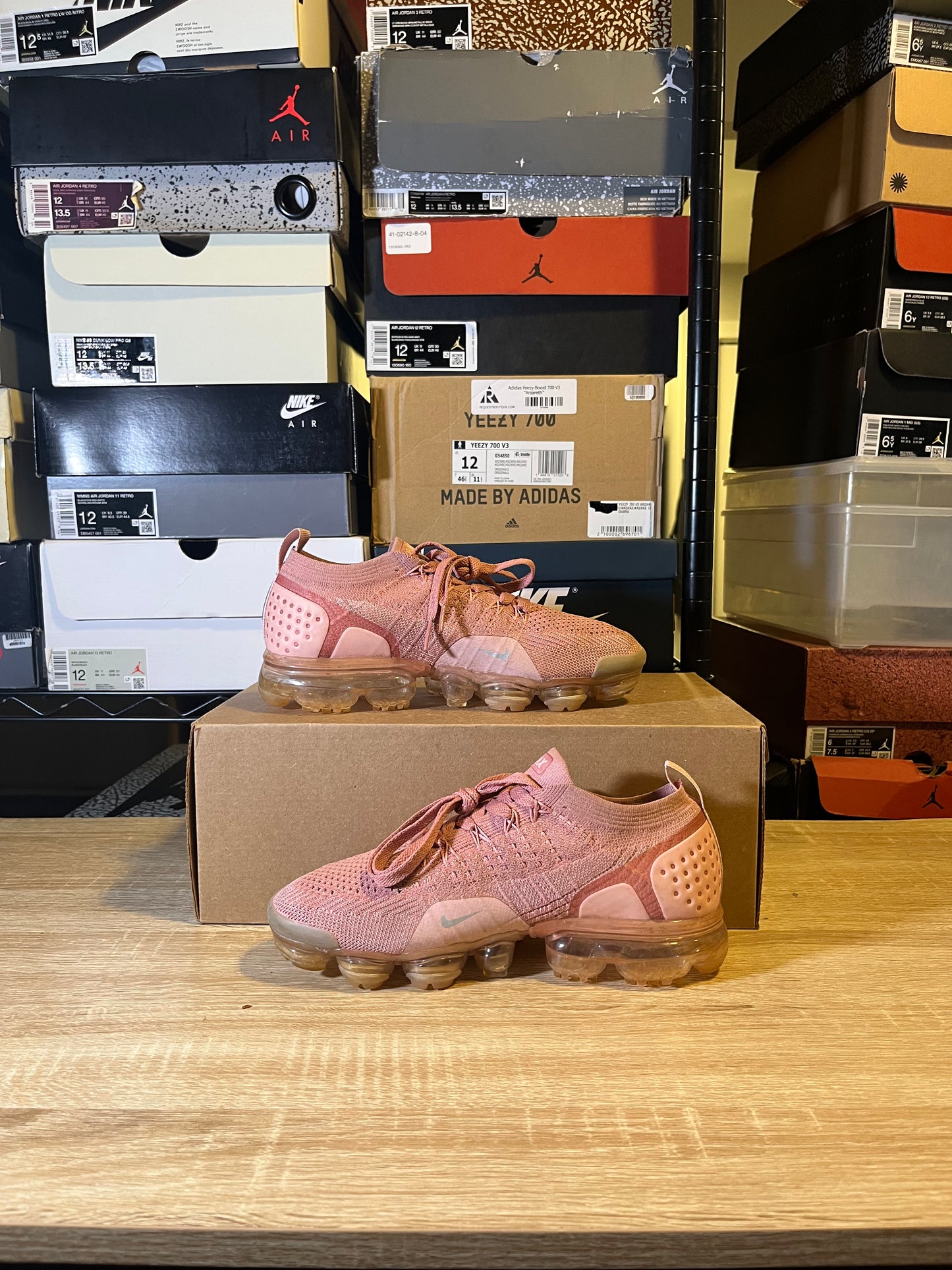Size 6.5 M - Air VaporMax Flyknit 2 Rust Pink
