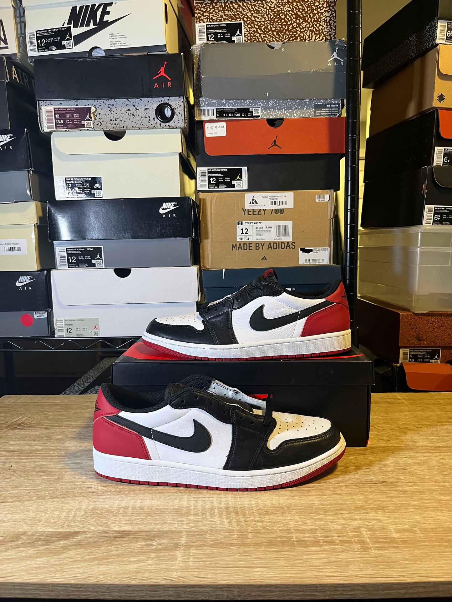 Size 12 - AJ 1 Low Black Toe
