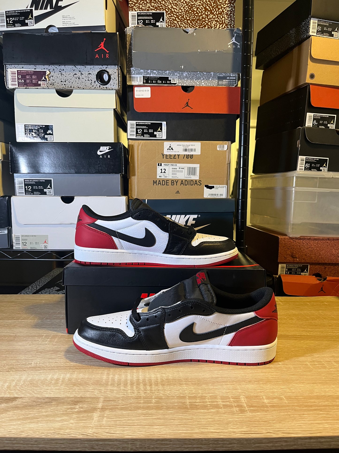 Size 12 - AJ 1 Low Black Toe