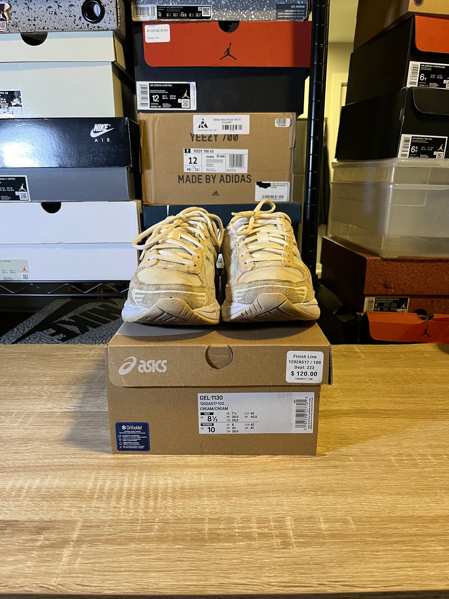 Size 8.5 M - ASICS 1130 Cream