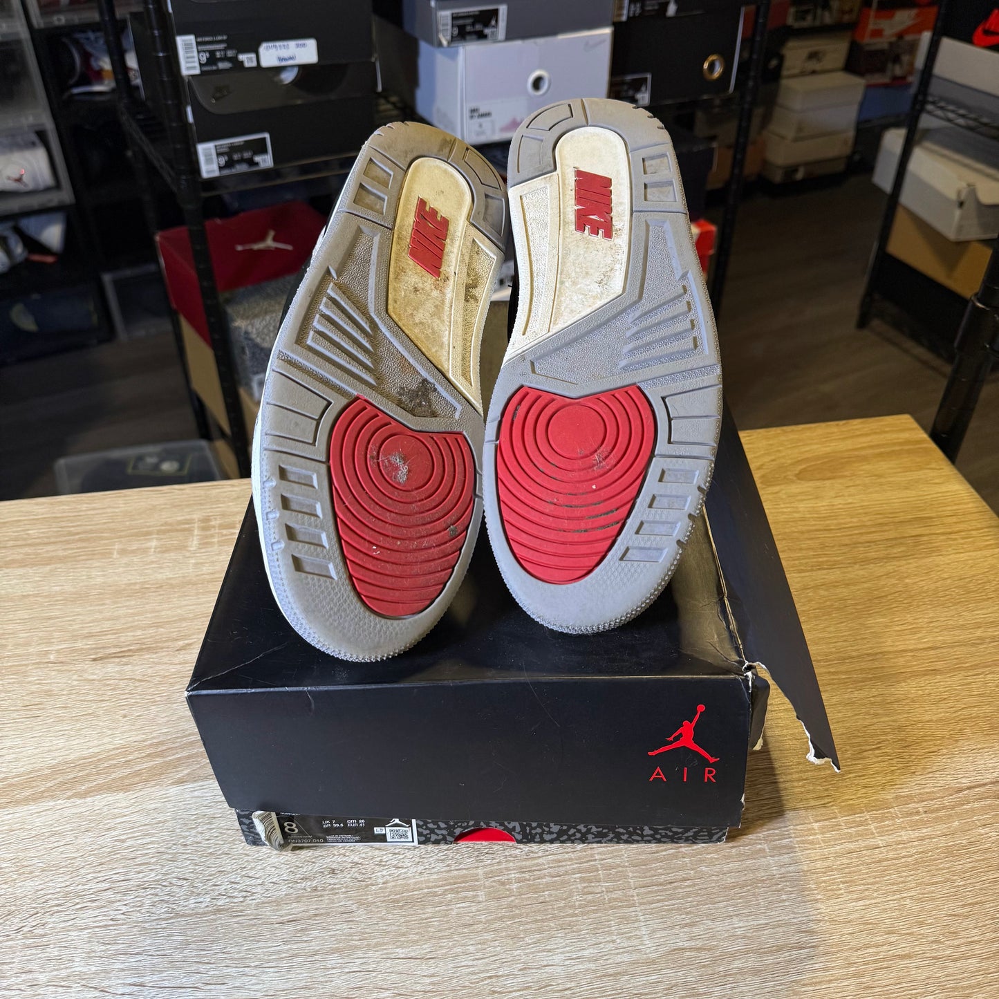 Size 8 - AJ 3 Black Cement