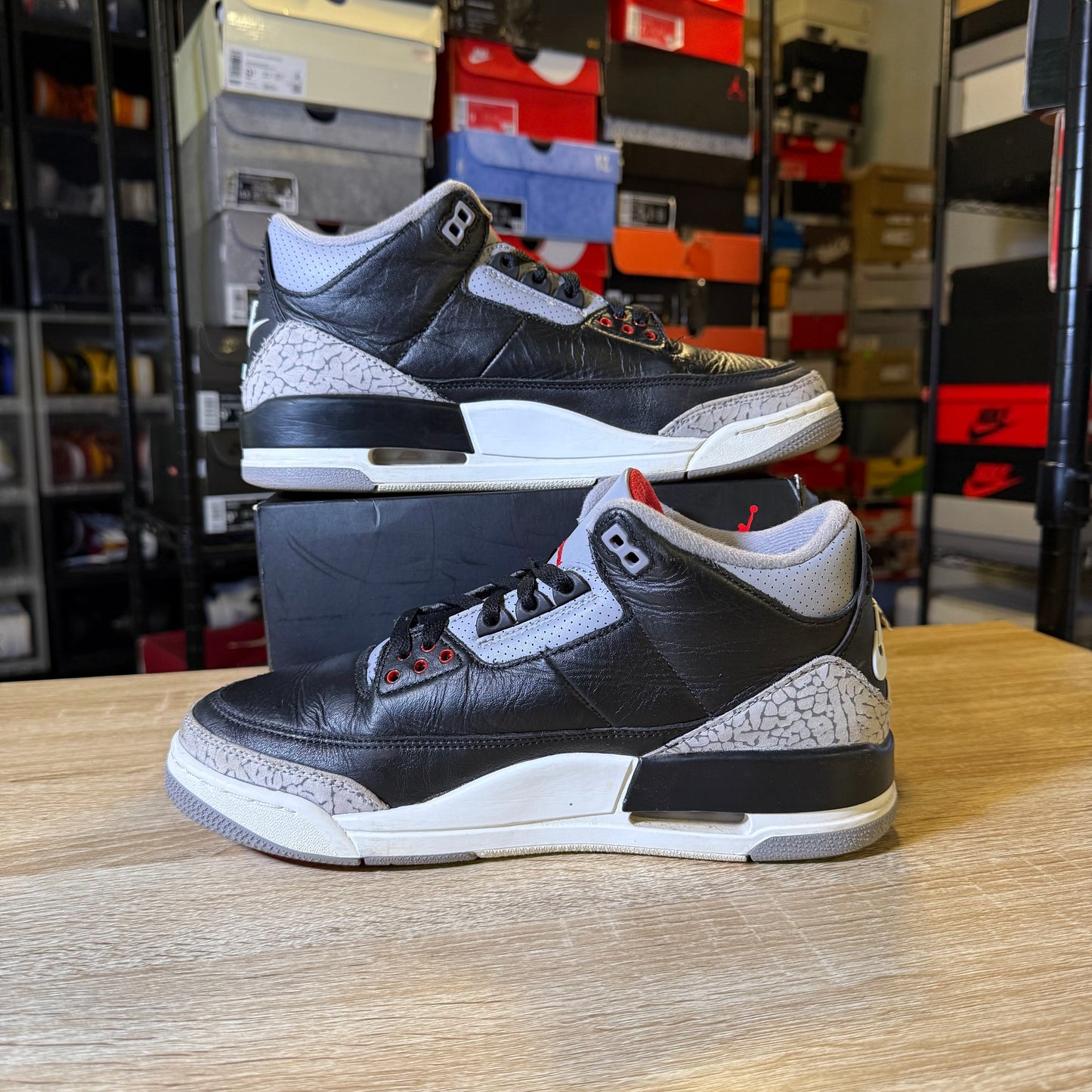 Size 8 - AJ 3 Black Cement