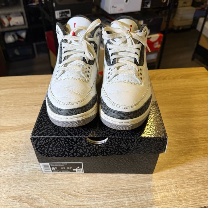 Size 8.5 - AJ 3 Cement Grey