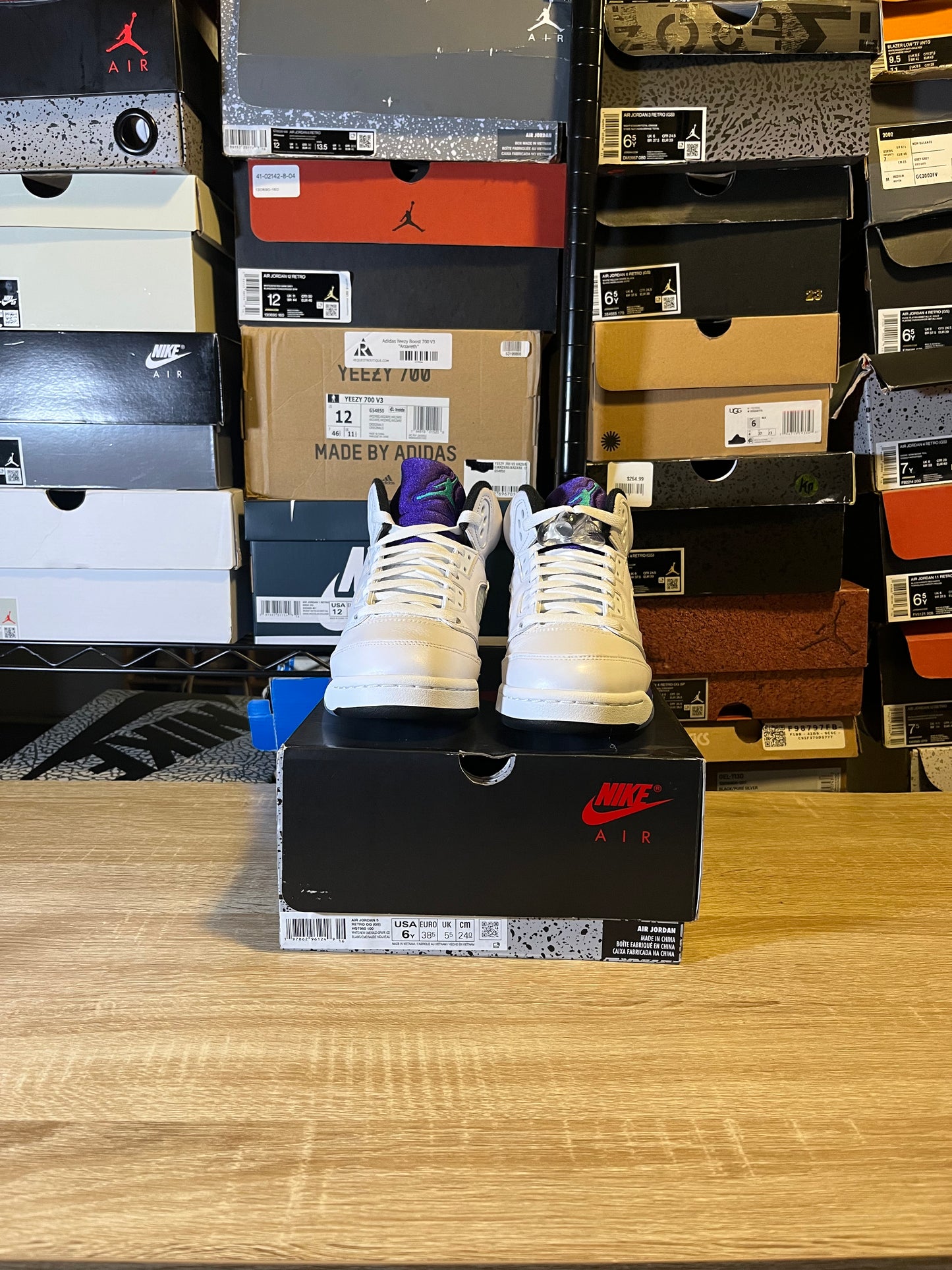 Size 6Y - AJ 5 Grape