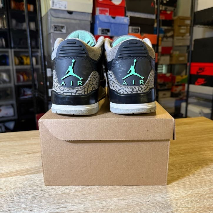 Size 9 - AJ 3 Green Glow
