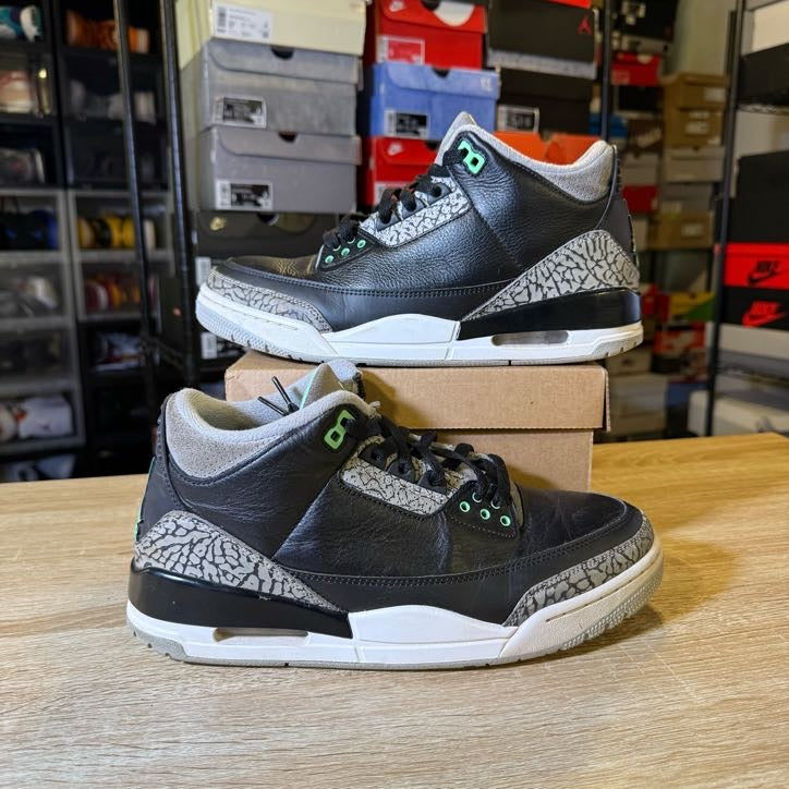 Size 9 - AJ 3 Green Glow