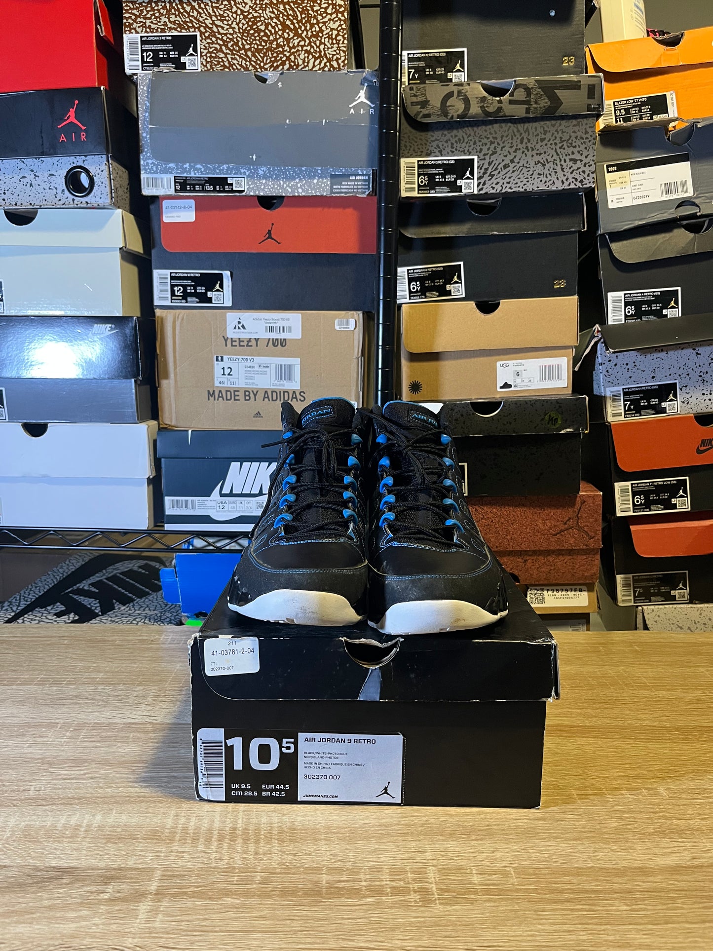 Size 10.5 - AJ 9 Photo Blue