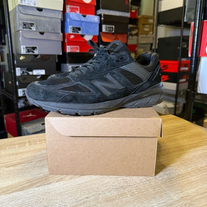 Size 12 - New Balance 990 Black Suede