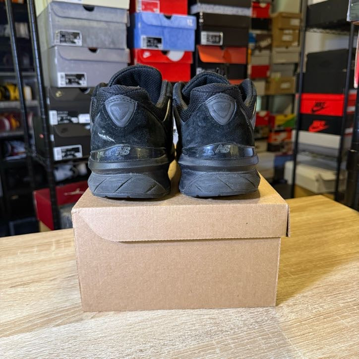 Size 12 - New Balance 990 Black Suede