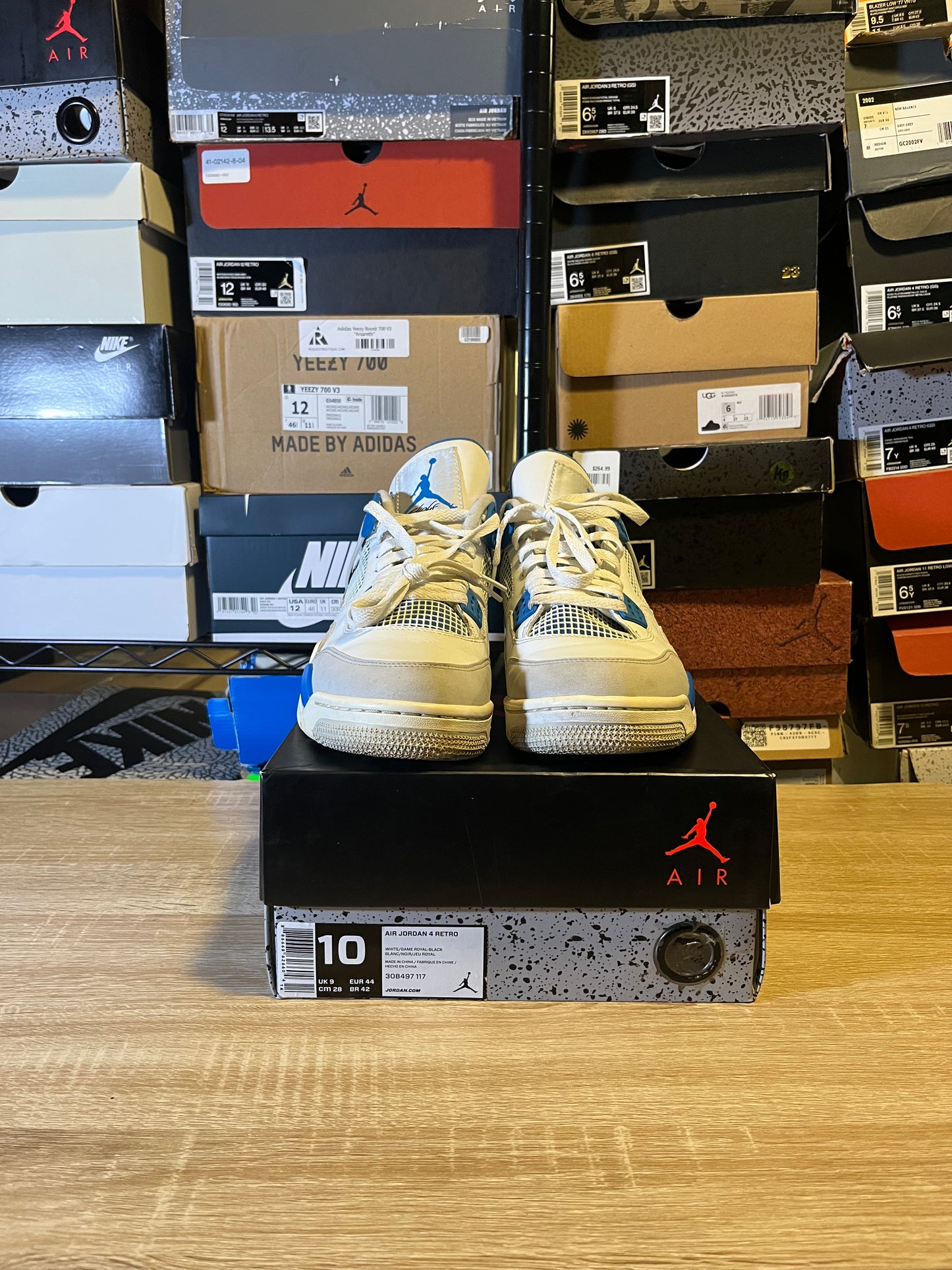 Size 10 - AJ 4 Retro Military Blue 2012