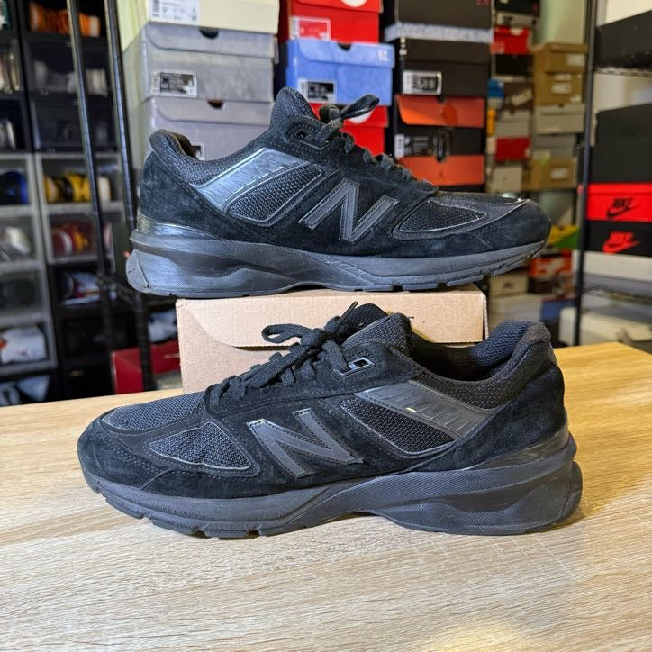 Size 12 - New Balance 990 Black Suede