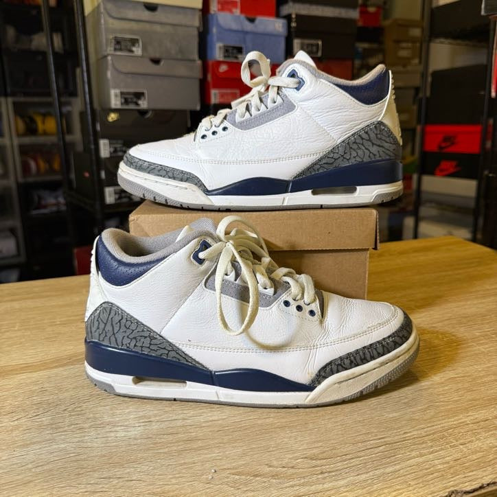 Size 8 - AJ 3 Midnight Navy