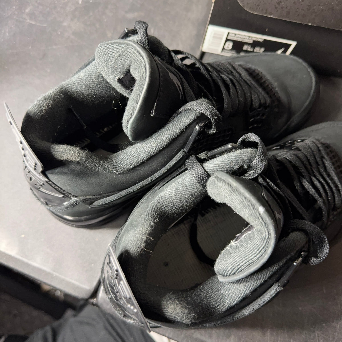Size 8 - AJ 4 Black Cat