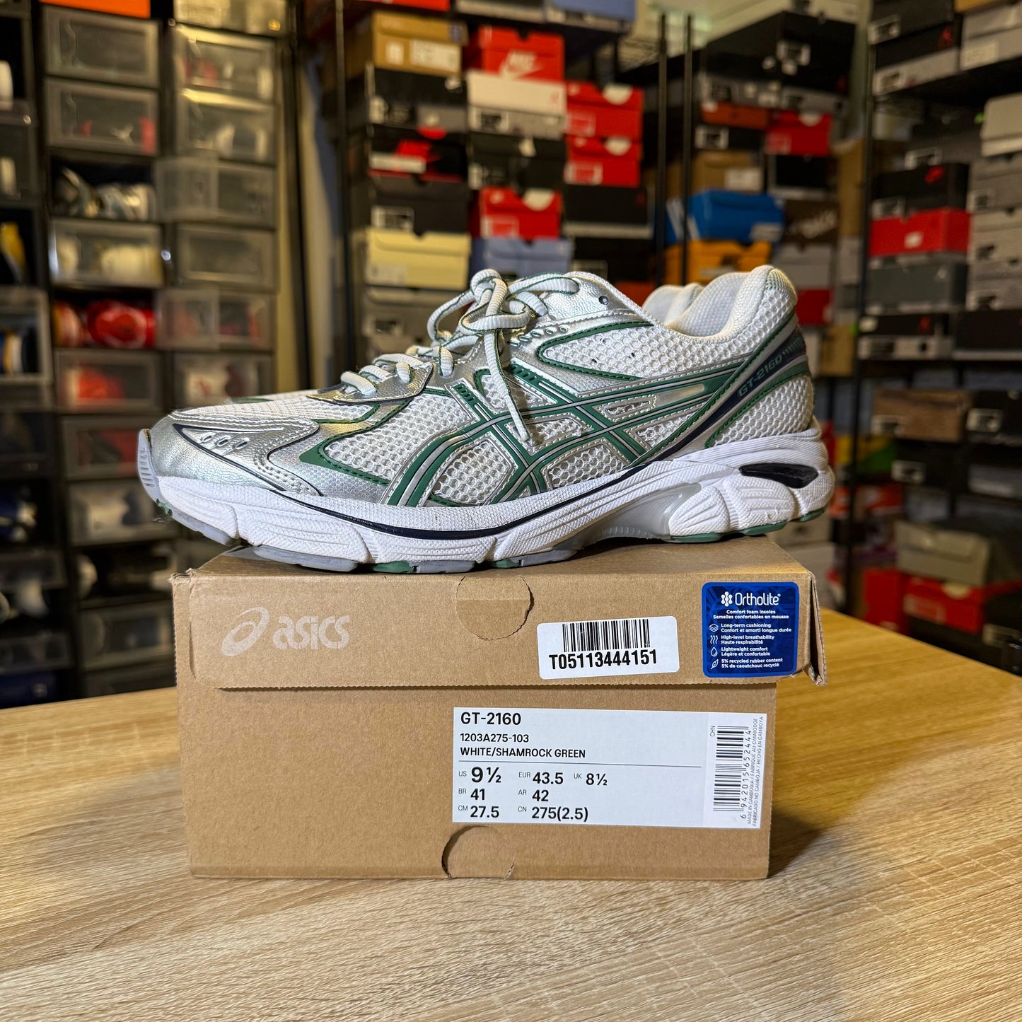 Size 9.5 - ASICS GT 2160 Shamrock Green