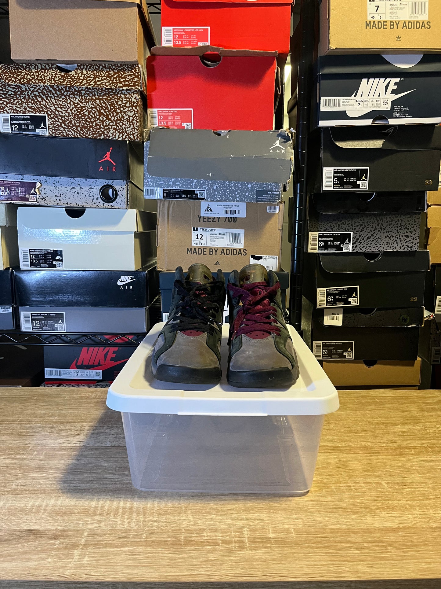 Size 7Y - AJ 6 Bordo