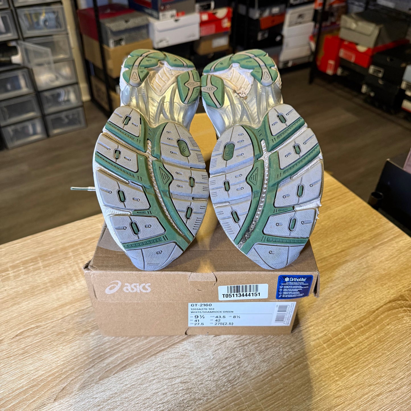 Size 9.5 - ASICS GT 2160 Shamrock Green