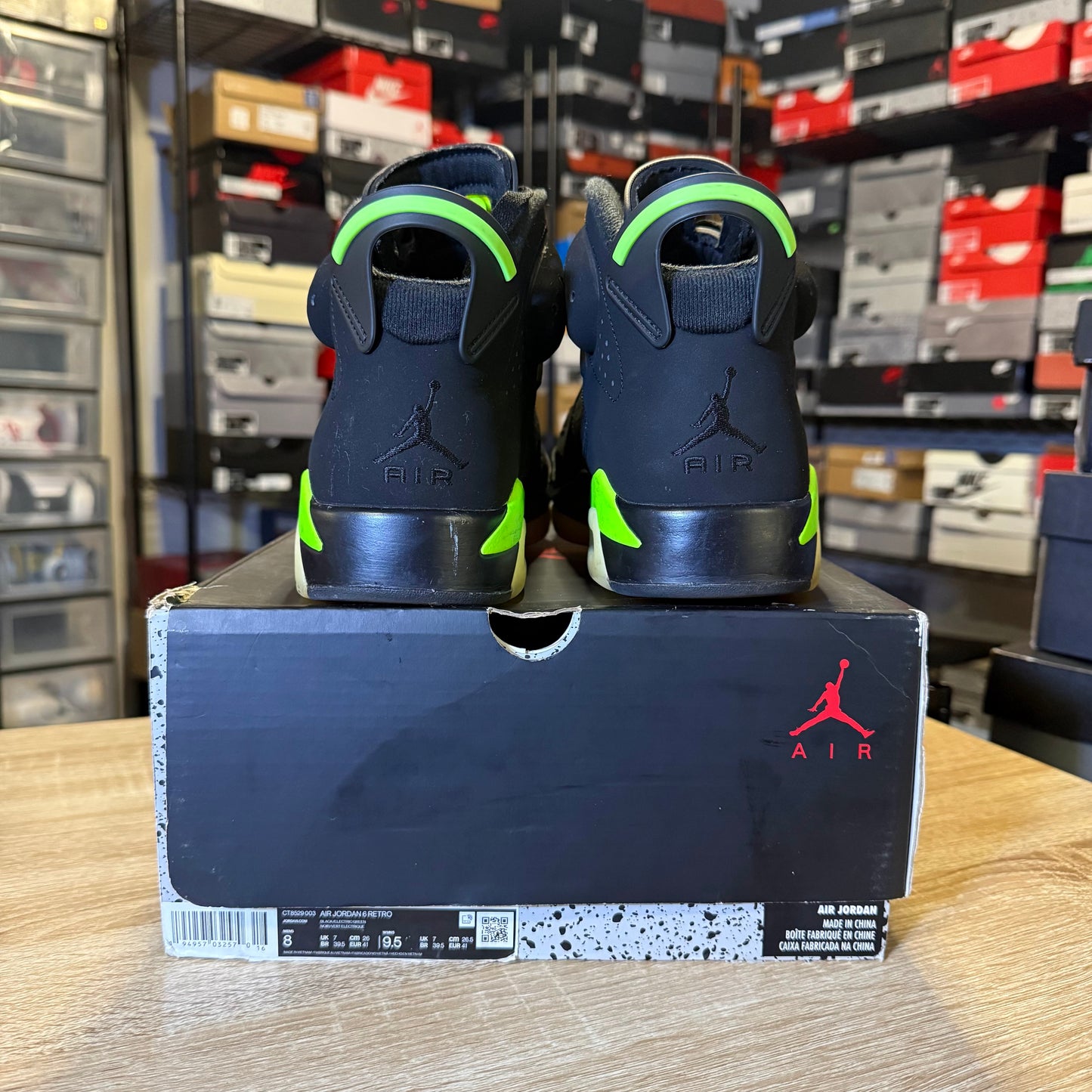 Size 8 - AJ 6 Electric Green