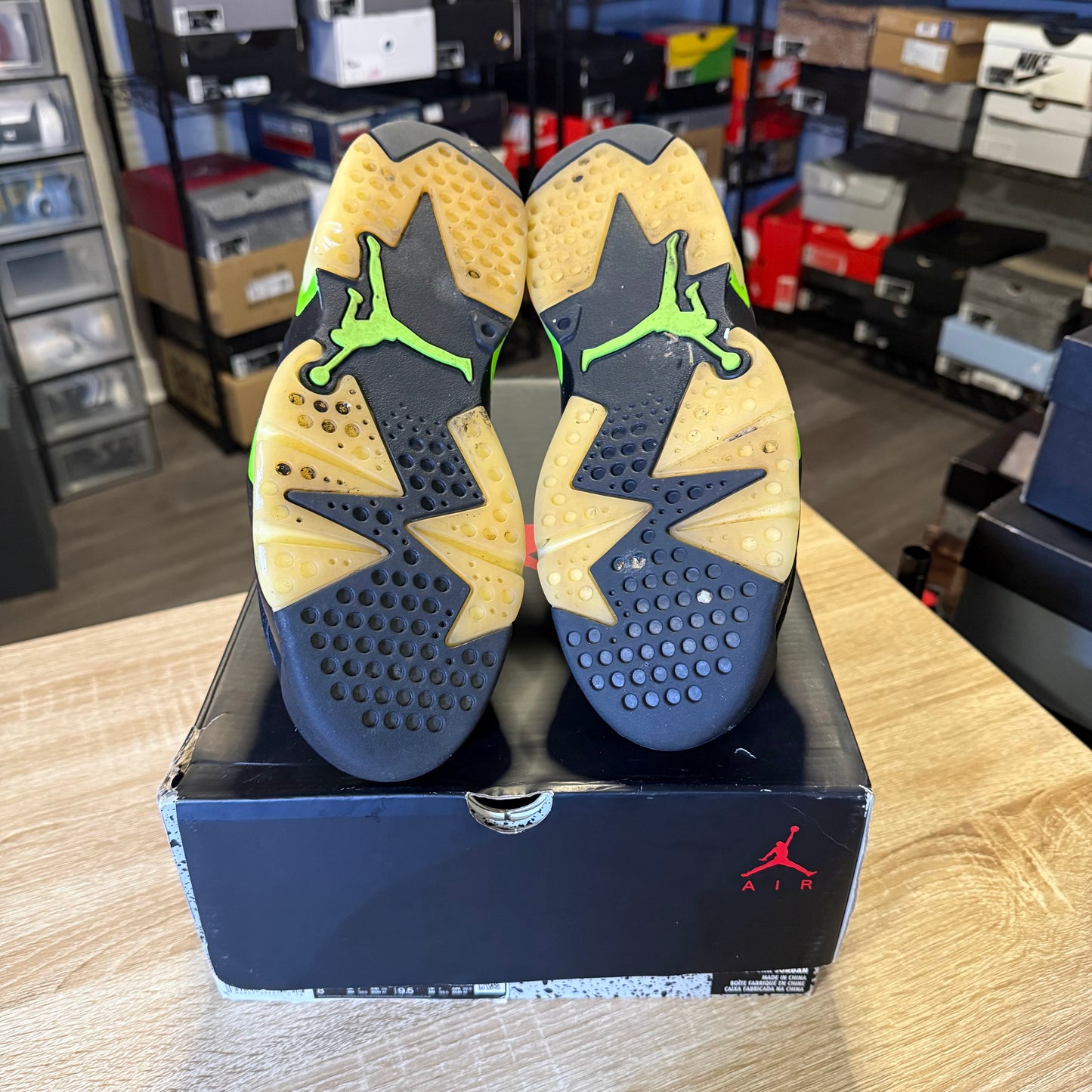 Size 8 - AJ 6 Electric Green