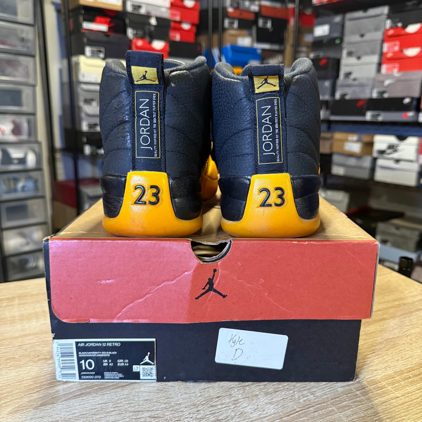Size 10 - AJ 12 University Gold