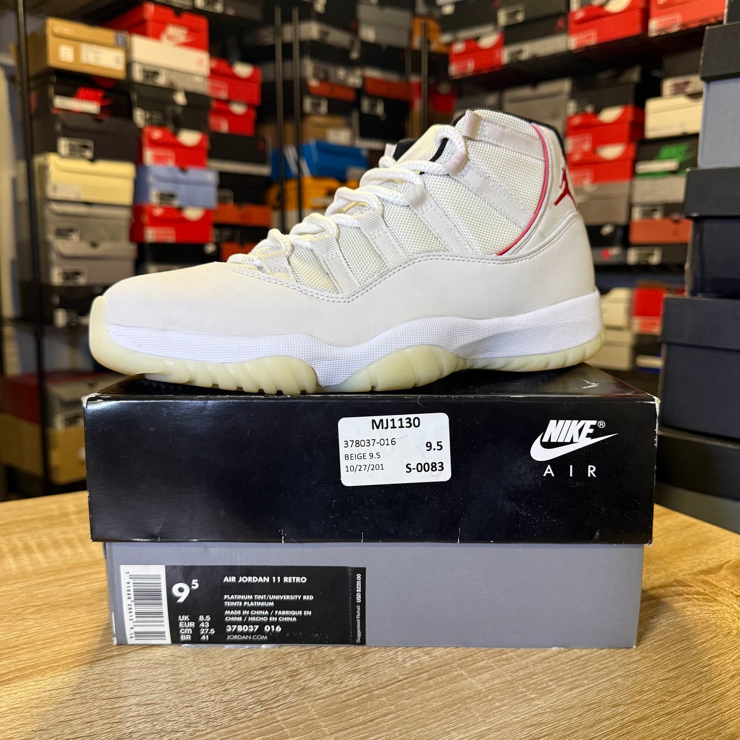 Size 9.5 - AJ 11 Platinum Tint