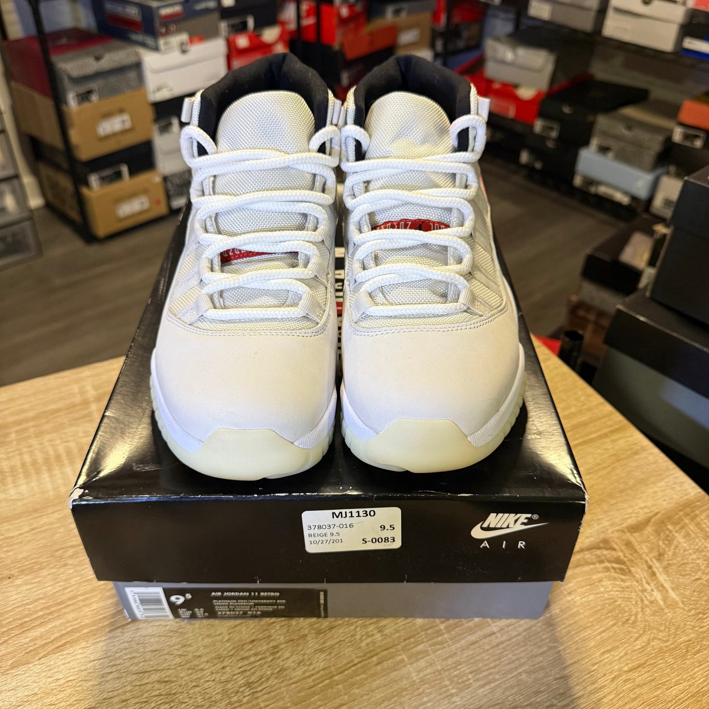 Size 9.5 - AJ 11 Platinum Tint