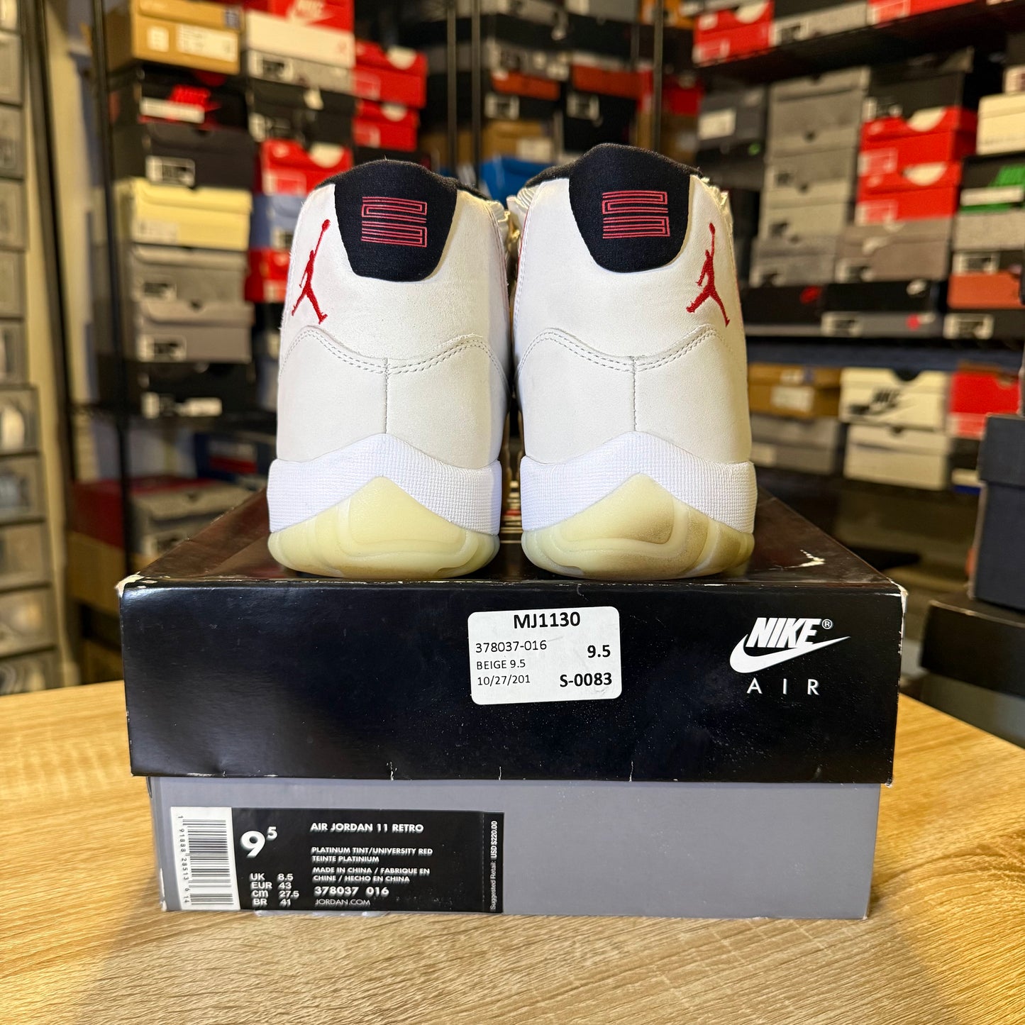 Size 9.5 - AJ 11 Platinum Tint