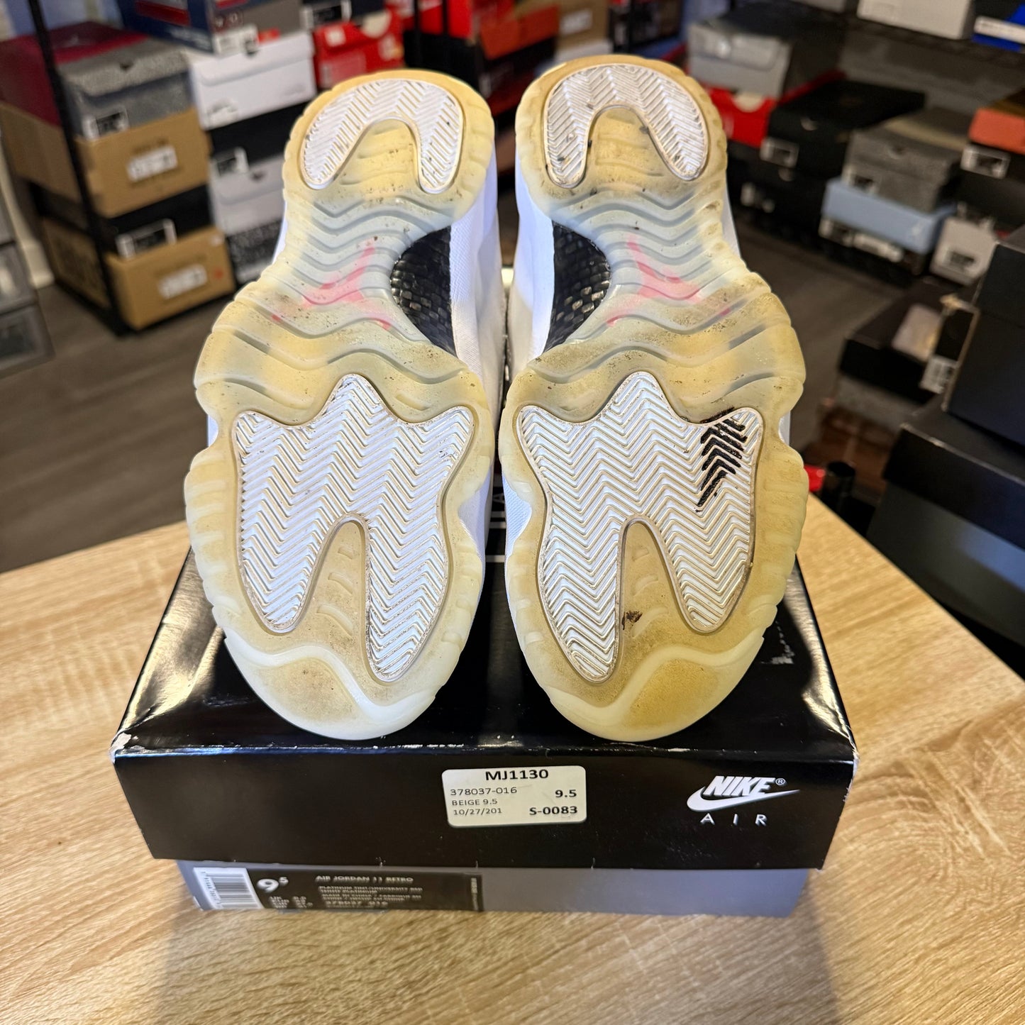 Size 9.5 - AJ 11 Platinum Tint