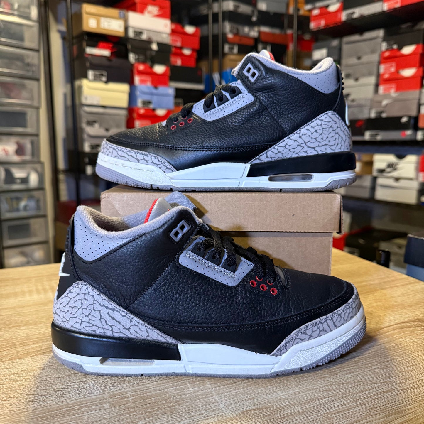 Size 6.5Y - AJ 3 Black Cement