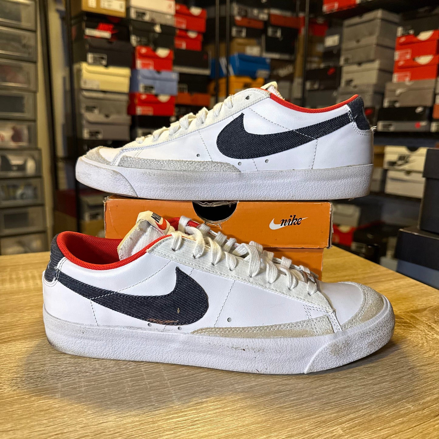 Size 9.5 - Blazer '77 Vintage Low White Midnight Navy