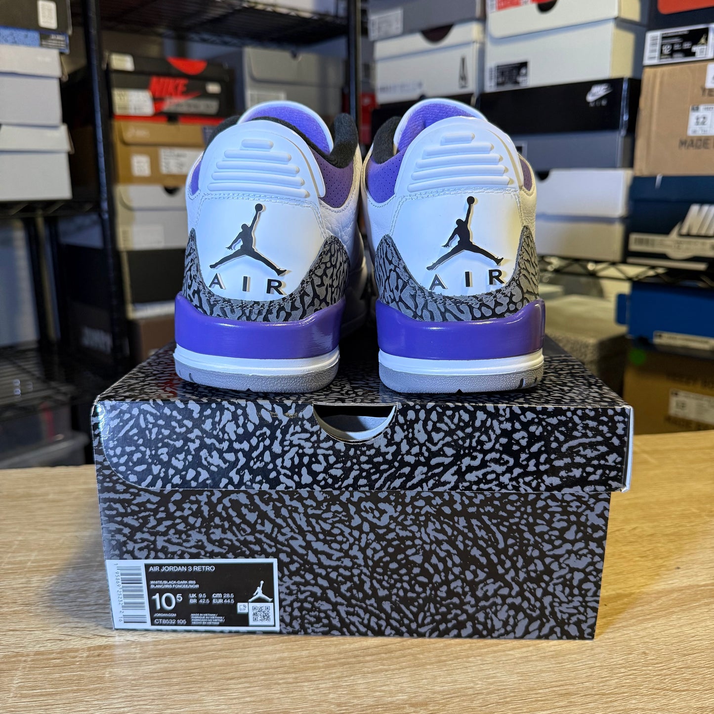 Size 10.5 - AJ 3 Dark Iris