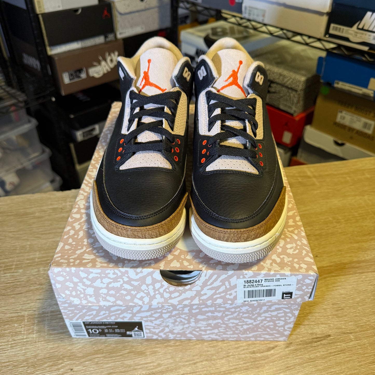 Size 10.5 AJ 3 Desert Elephant