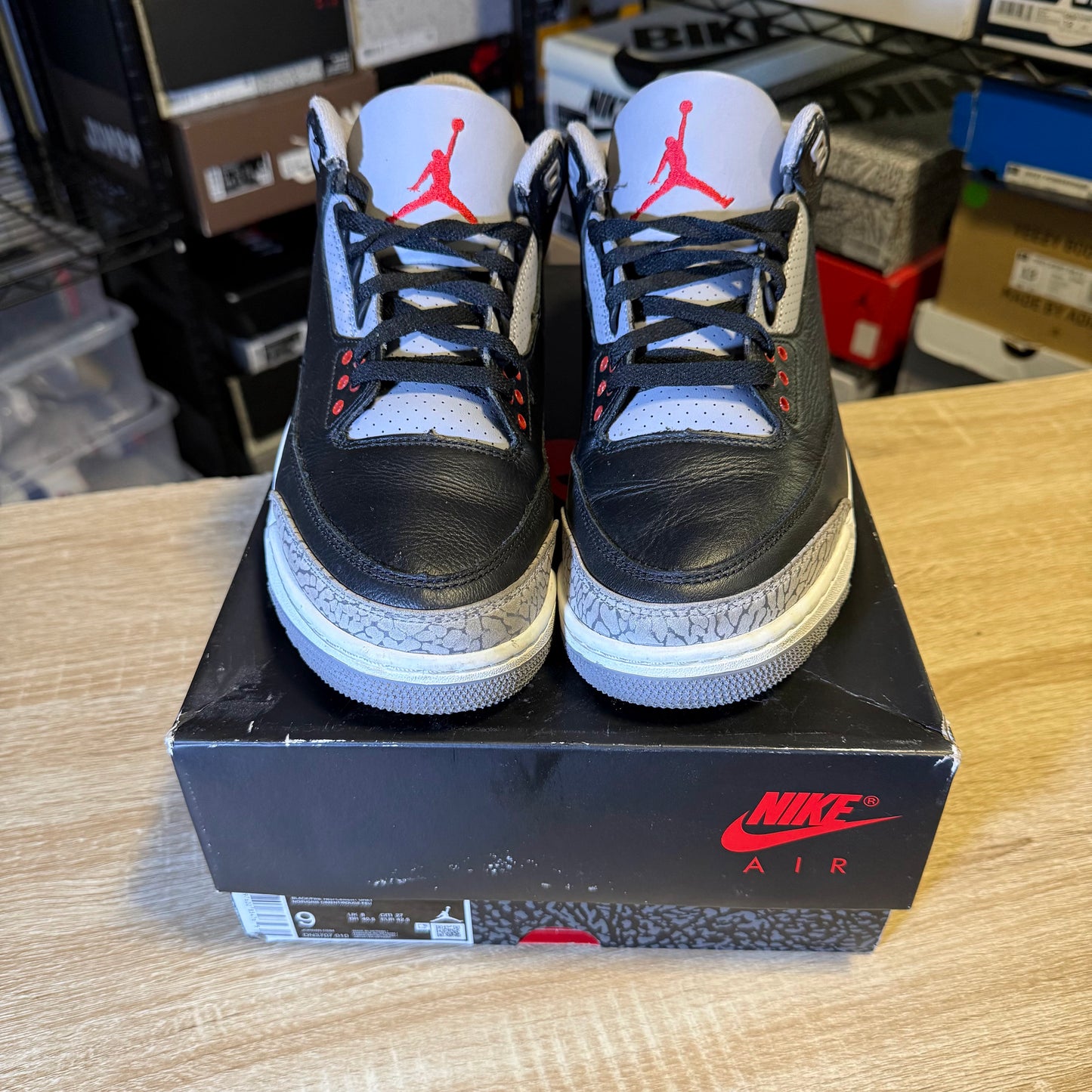 Size 9 - AJ 3 Black Cement