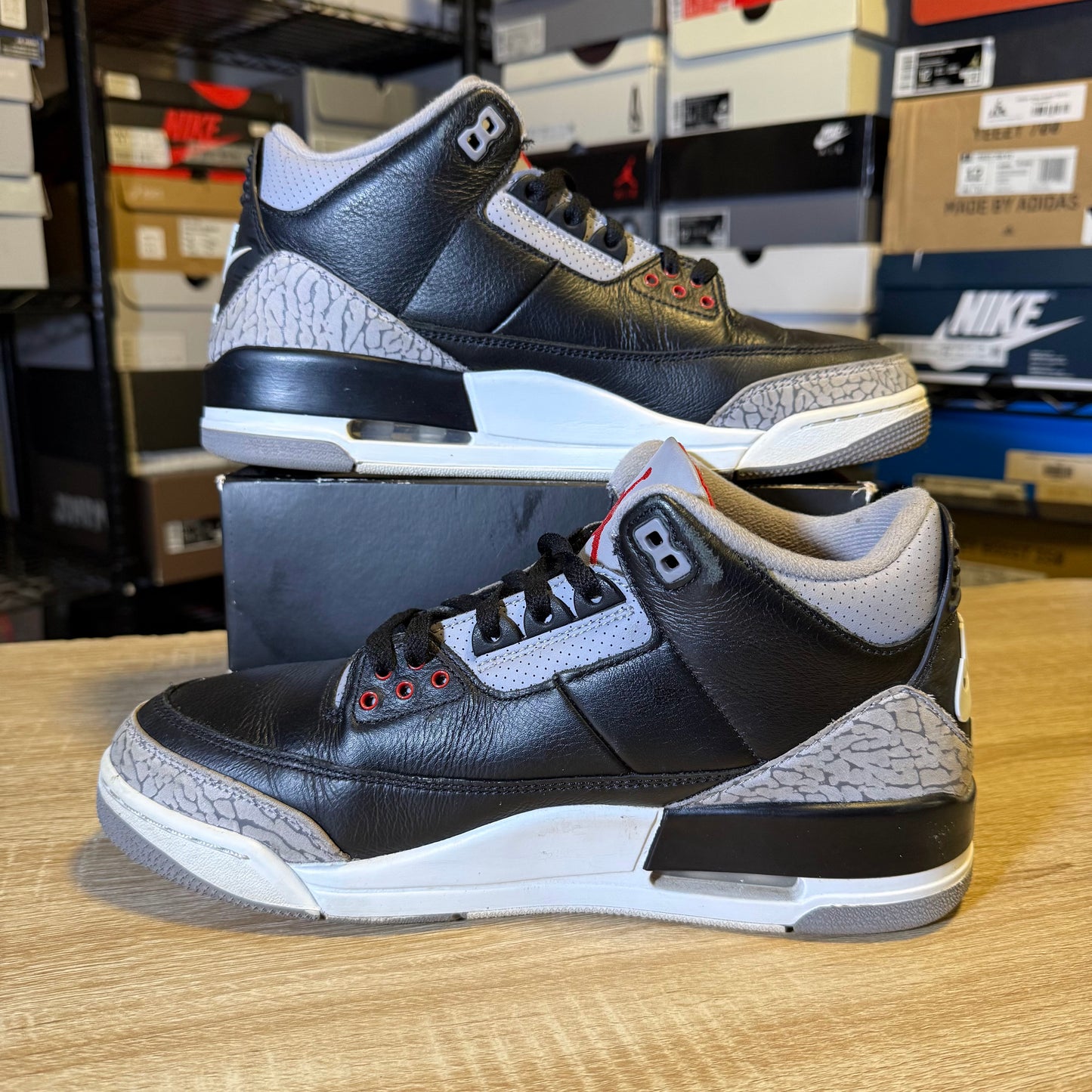 Size 9 - AJ 3 Black Cement