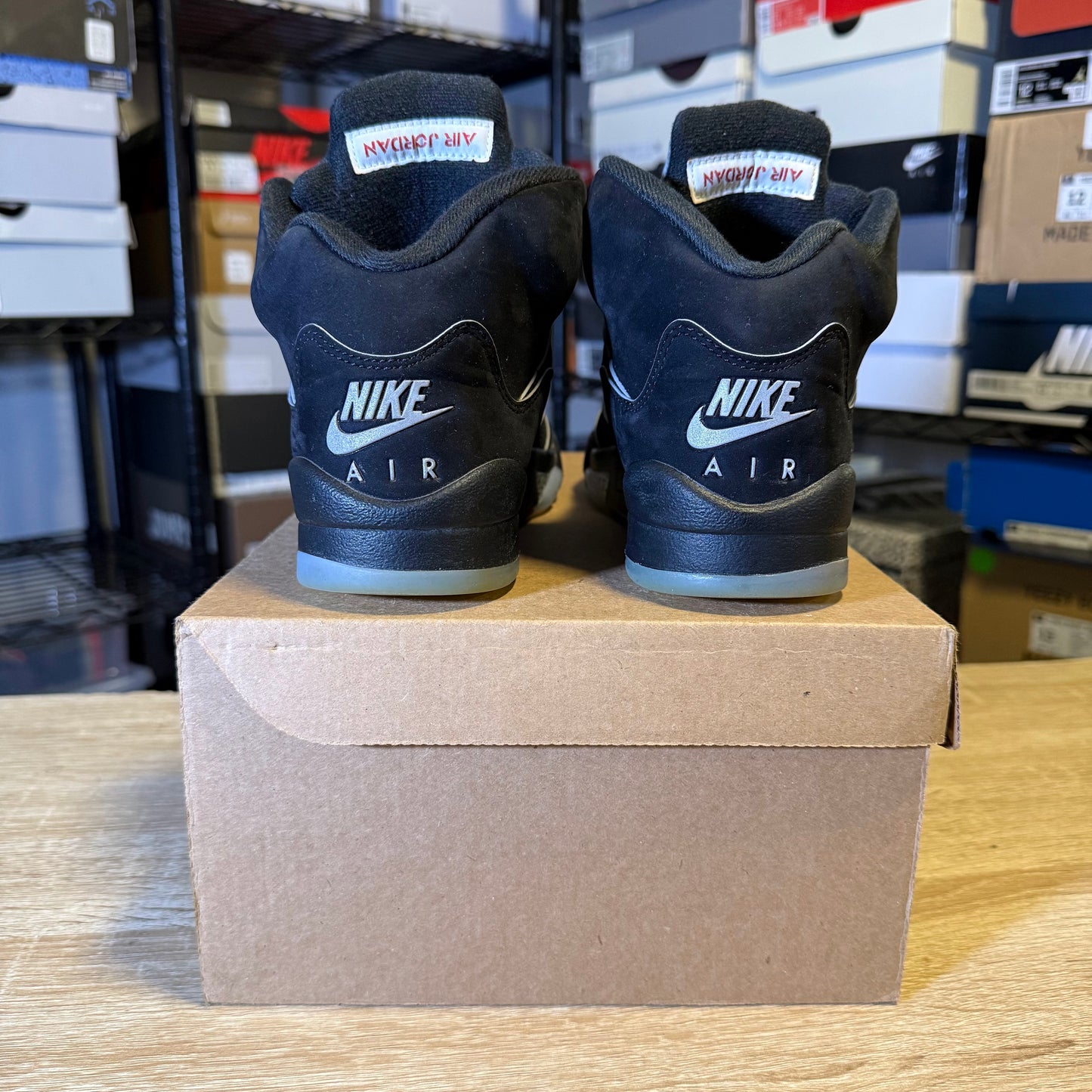 Size 5Y - AJ 5 Reimagined Black Metallic